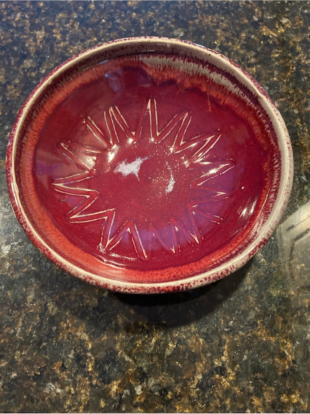 Unmarked Pottery Dish Key-holder Farmhouse Deco